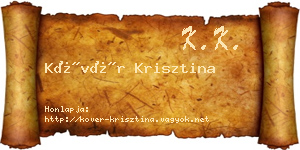 Kövér Krisztina névjegykártya