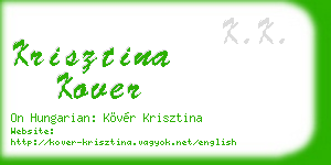 krisztina kover business card
